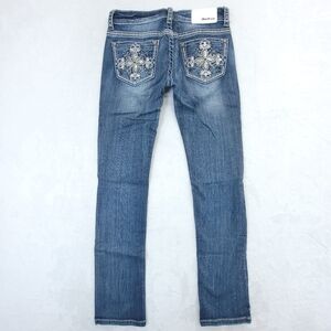 Grace In LA Womens Straight Jeans Embroidered Bling Size 26x30